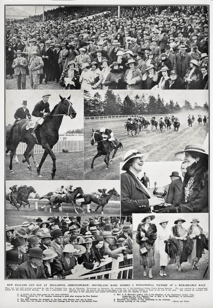 New Zealand Cup Day At Riccarton, Christchurch: Southland Mare Scores A Sensational Victory In A Remarkable Race, 1934