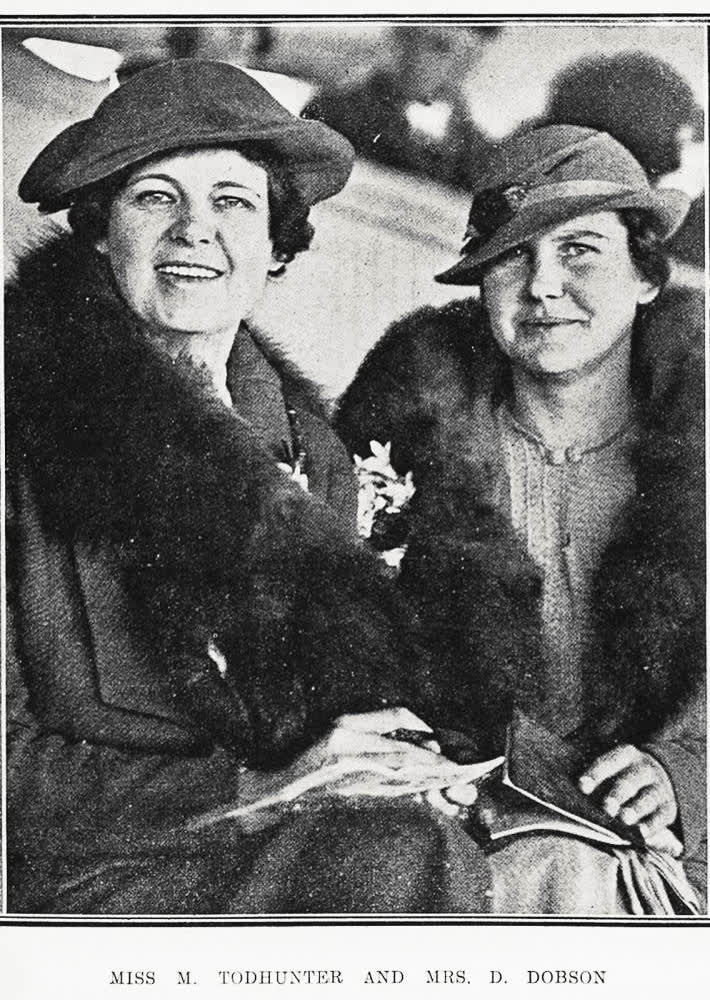 Miss M. Todhunter and Mrs. D. Dobson, 1935