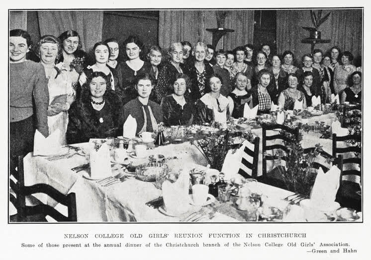Nelson College old girls' reunion function in Christchurch, 1935