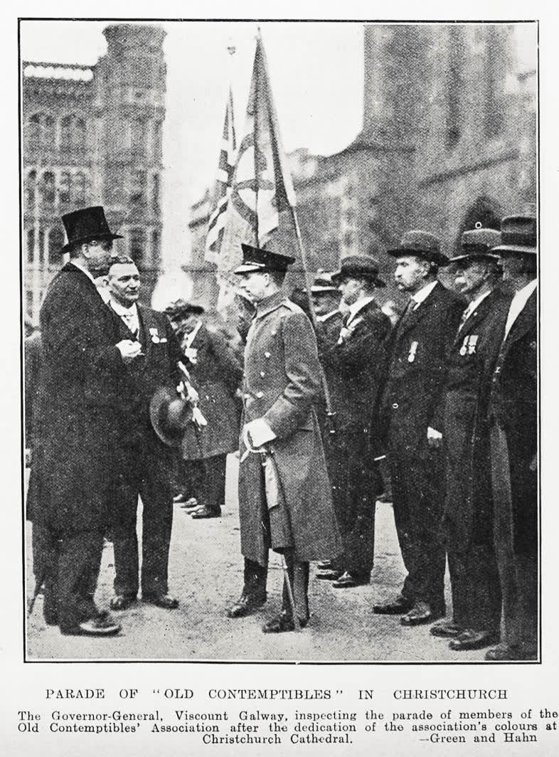 Parade of 'Old Contemptibles' in Christchurch, 1935
