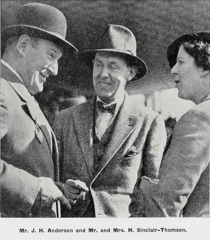 Mr. J. H. Anderson and Mr. and Mrs. H. Sinclair-Thomson, 1936