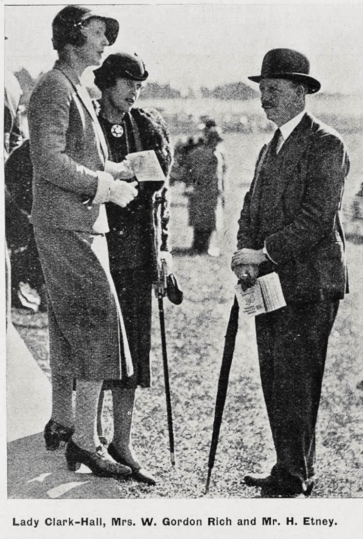 Lady Clark-Hall, Mrs. W. Gordon Rich and Mr. H. Etney, 1936