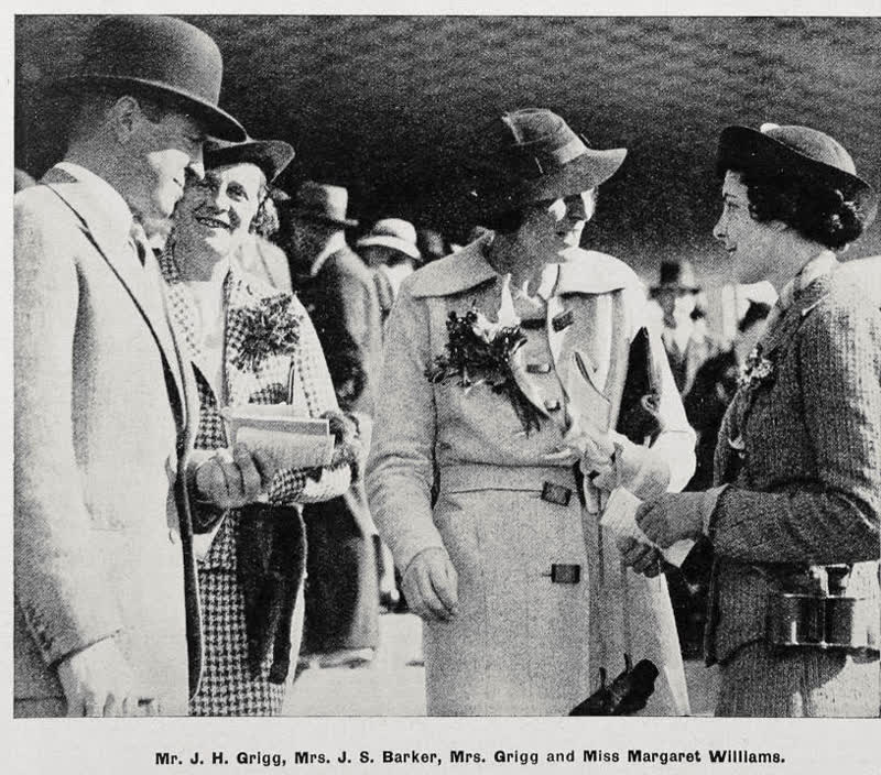Mr. J. H. Grigg, Mrs. J. S. Barker, Mrs. Grigg and Miss Margaret Williams, 1936