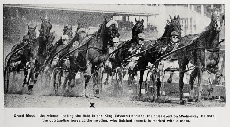 The King Edward Handicap at the New Zealand Trotting Club's meeting at Addington Raceway, Christchurch, 1936
