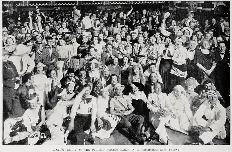 Making merry at the Plunket Society dance in Christchurch last Friday, 1936