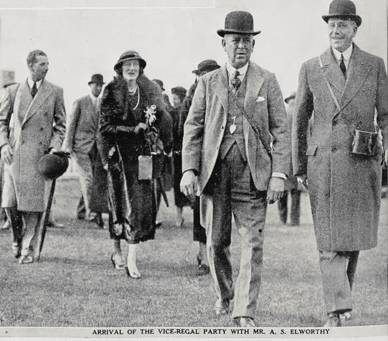 Arrival of the Vice-Regal party with Mr. A. S. Elworthy, 1936