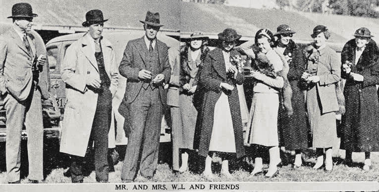 Racegoers at the Canterbury Jockey Club's Grand National meeting., 1936