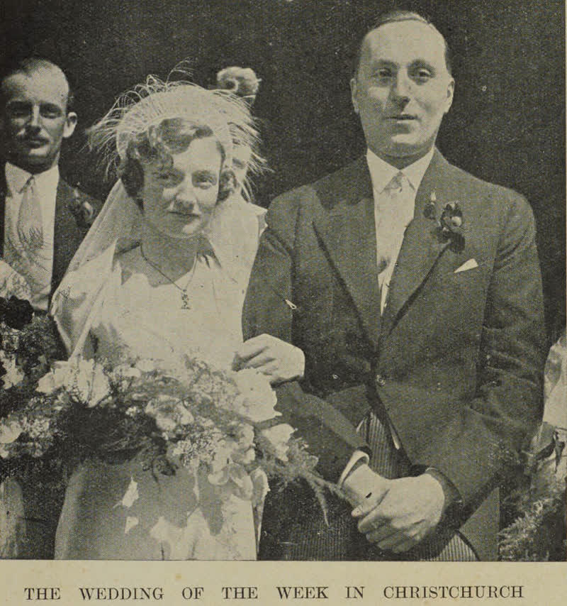 The wedding of the week in Christchurch, 1937