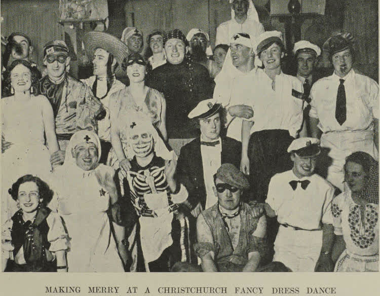 Making merry at a Christchurch fancy dress dance, 1937