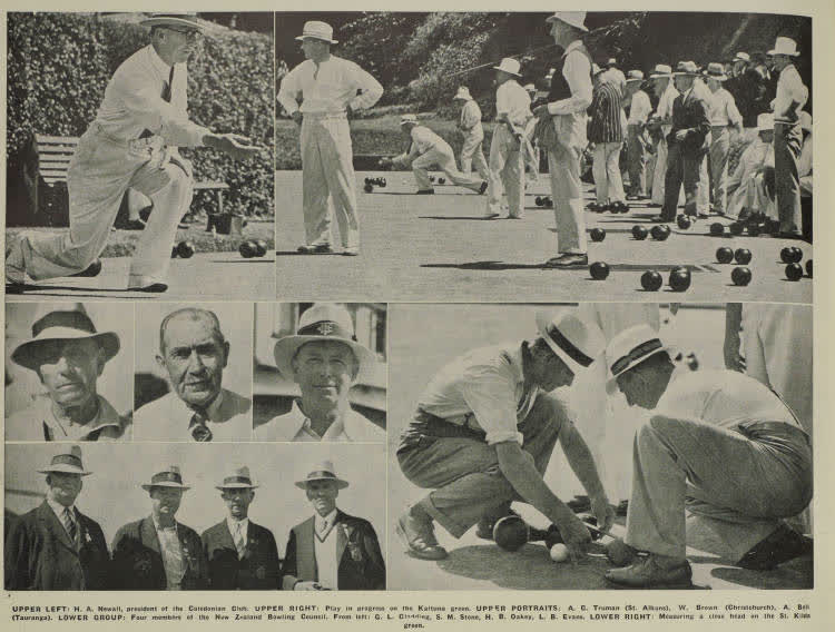 The Dominion Lawn Bowls Tournament held in Dunedin, 1938