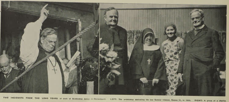 A glimpse of the long years of work of Archbishop Julius in Christchurch, 1938
