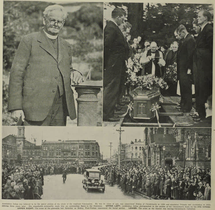 Passing of a notable ecclesiastical figure : death of Archbishop Julius, former Primate of New Zealand, 1938