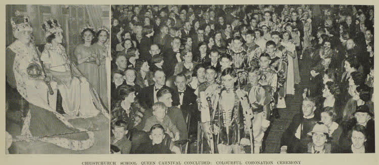 Christchurch School Queen Carnival concluded: colourful Coronation ceremony, 1938