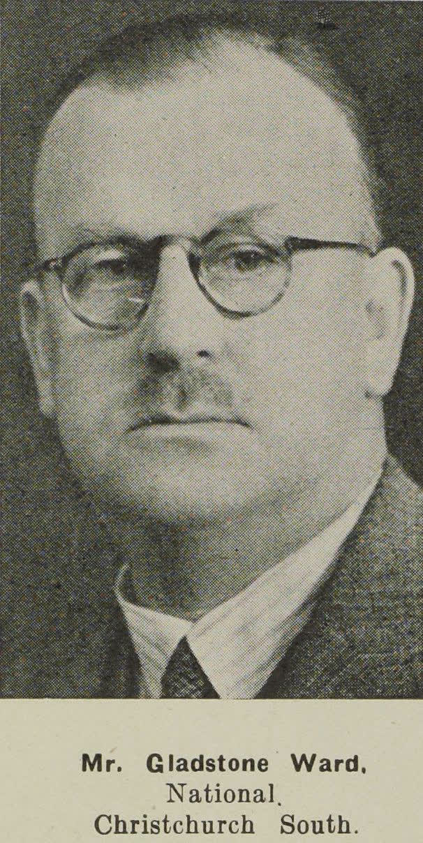 Mr. Gladstone Ward, National, Christchurch South, 1938