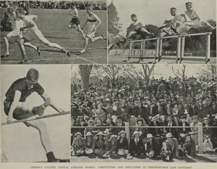 Christ's College annual athletic sports: competitors and spectators at Christchurch last Saturday, 1938
