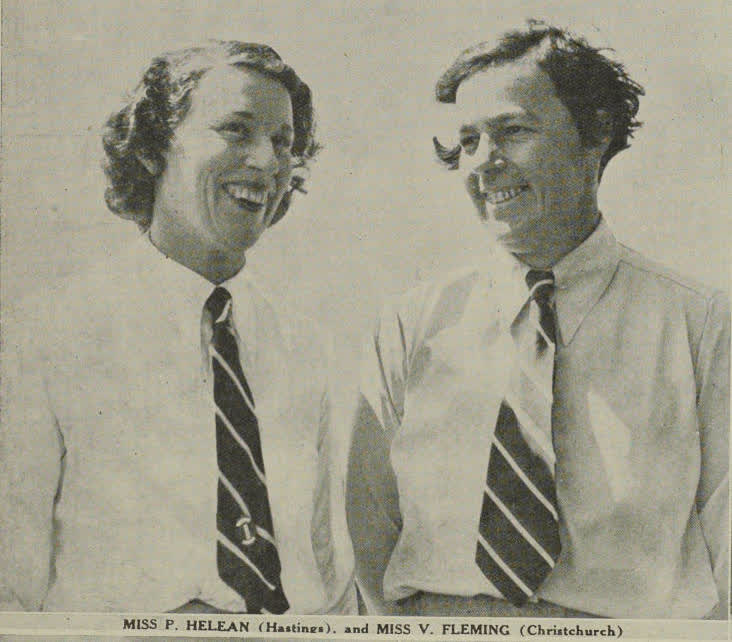 Miss P. Helean (Hastings), and Miss V. Fleming (Christchurch), 1938