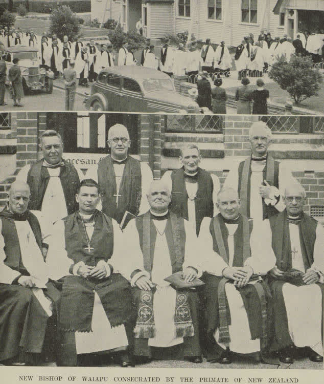 New Bishop of Waiapu consecrated by the Primate of New Zealand, 1938