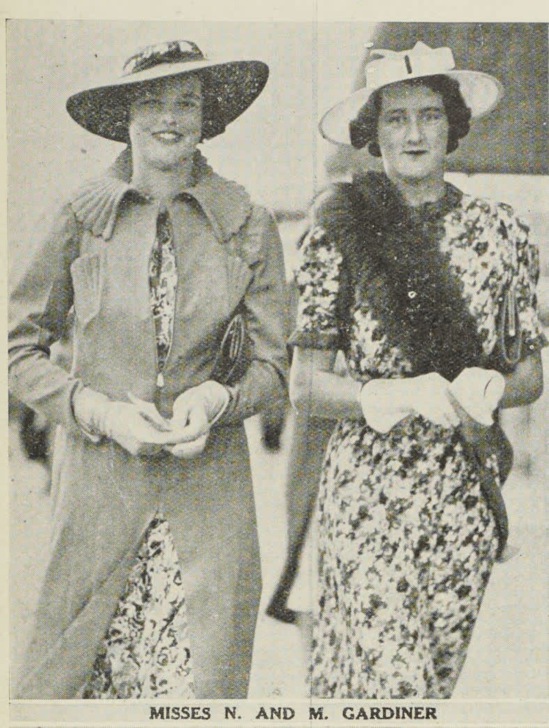 Misses N. and M. Gardiner at Riccarton, 1938