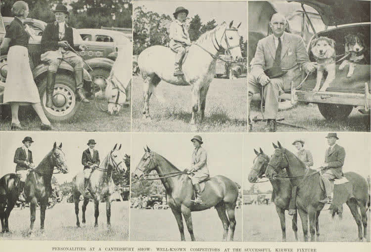 Personalities at a Canterbury show: well-known competitors at the successful Kirwee fixture, 1938