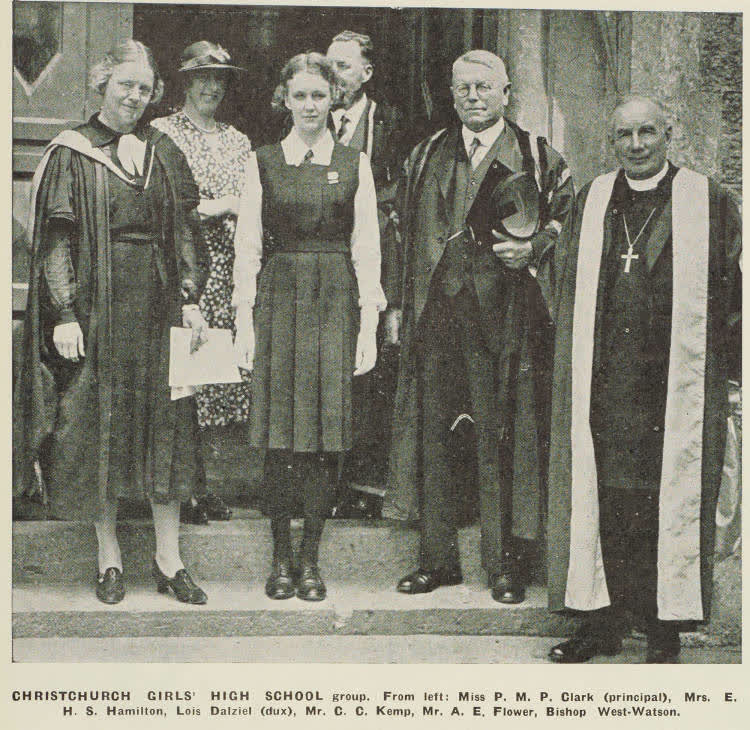 Christchurch Girls' High School end of year prize-giving, 1938