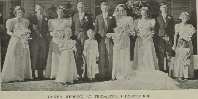 Easter wedding at Fendalton, Christchurch, 1939