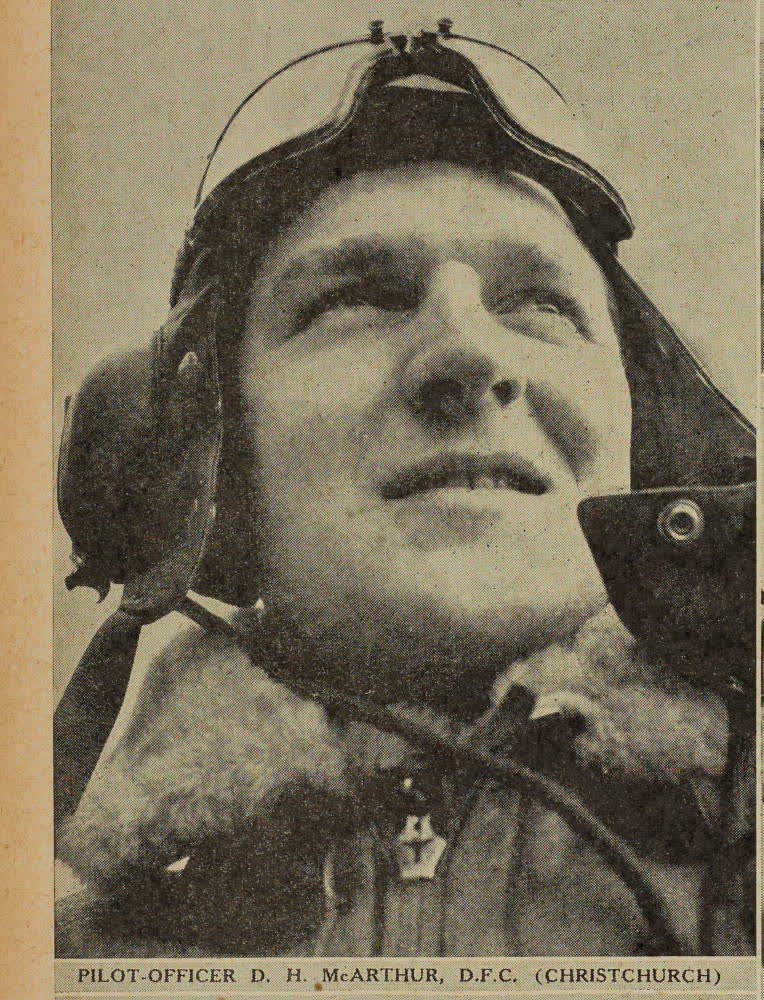 Pilot-Officer D. H. McArthur, D.F.C. (Christchurch), 1940