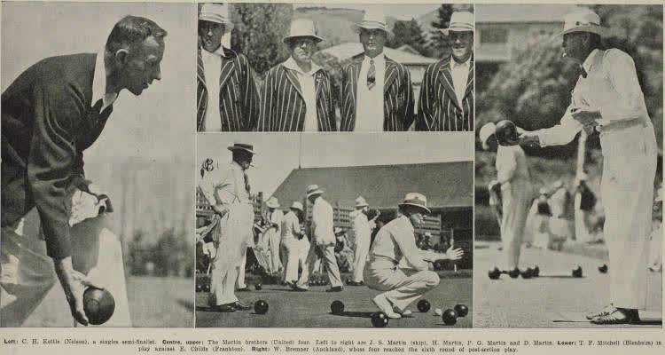 28th New Zealand Bowling Championships in Christchurch, 1941