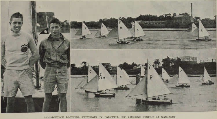 Christchurch brothers victorious in Cornwell Cup yachting contest at Wanganui, 1941