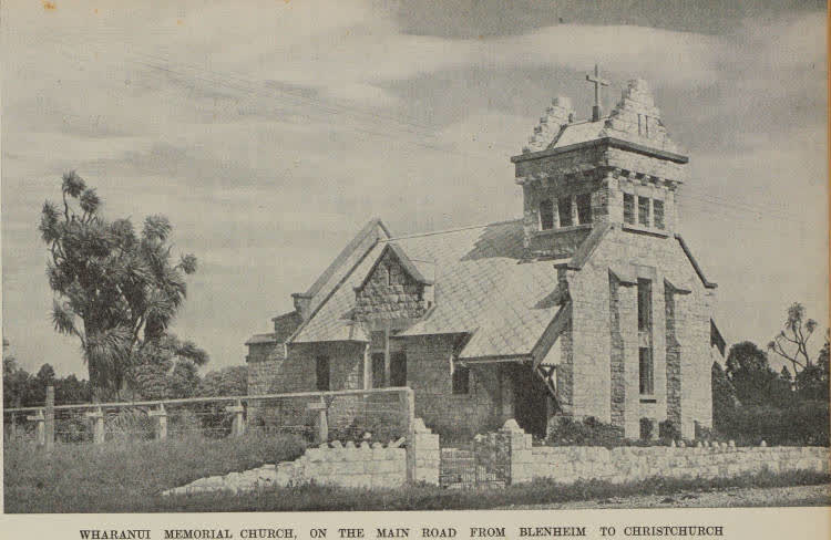 Wharanui Memorial Church, on the main road from Blenheim to Christchurch, 1941