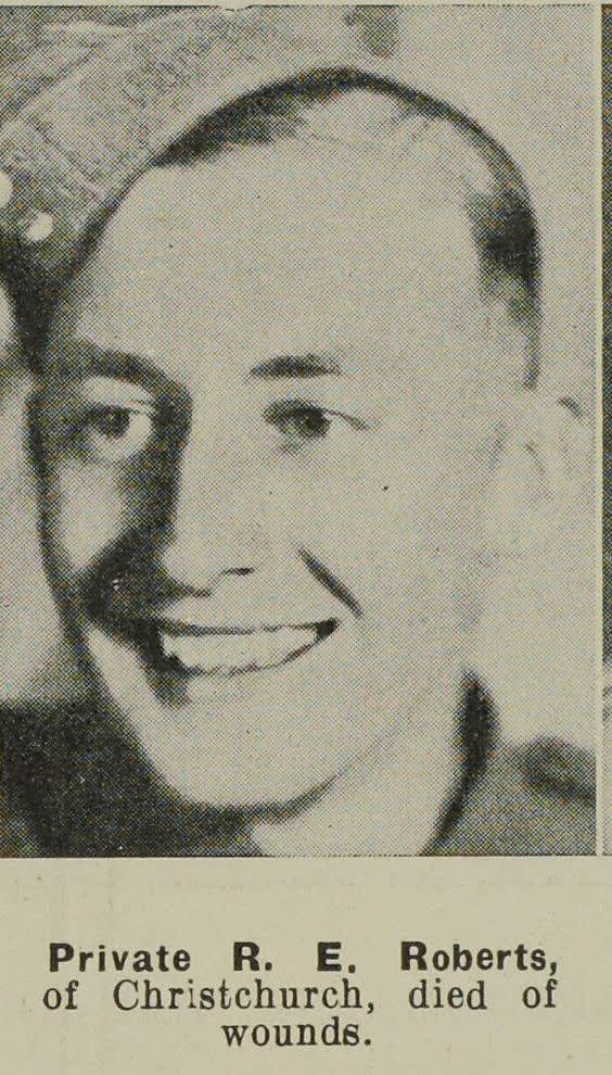 Private R. E. Roberts, of Christchurch, died of wounds, 1941
