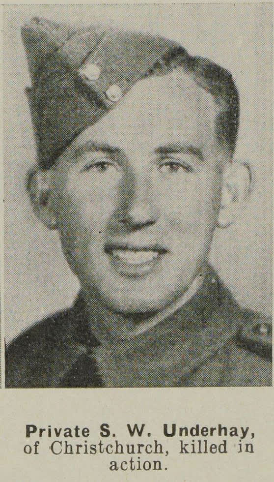 Private S. W. Underhay, of Christchurch, killed in action, 1941