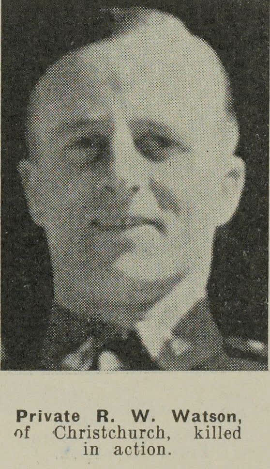 Private R. W. Watson, of Christchurch, killed in action, 1941