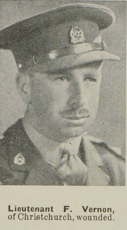 Lieutenant F. Vernon, of Christchurch, wounded, 1942