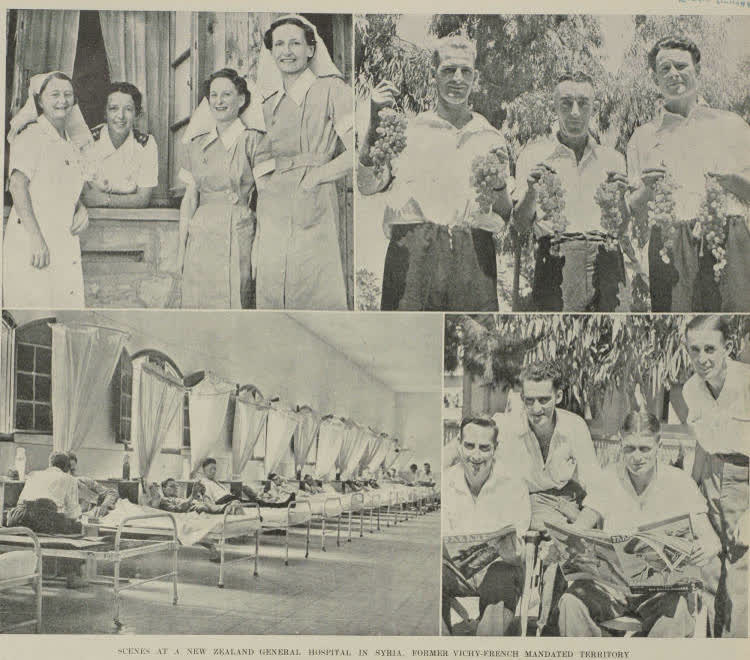 Scenes at a New Zealand general hospital in Syria, former Vichy-French mandated territory, 1942