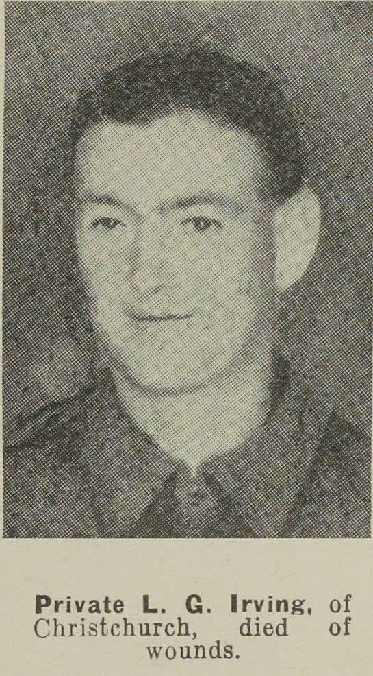 Private L. G. Irving, of Christchurch, died of wounds, 1942