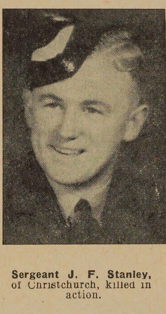 Sergeant J. F. Stanley, of Christchurch, killed in action, 1942