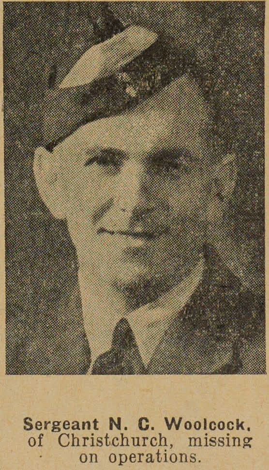 Sergeant N. C. Woolcock, of Christchurch, missing on operations, 1942