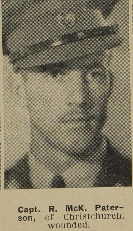 Capt. R. McK. Paterson, of Christchurch, wounded, 1944