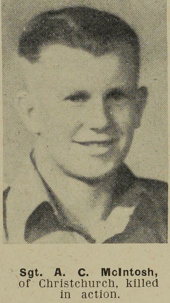 Sgt. A. C. McIntosh, of Christchurch, killed in action, 1944