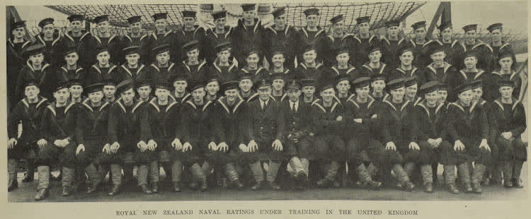 Royal New Zealand Naval ratings under training in the United Kingdom, 1944