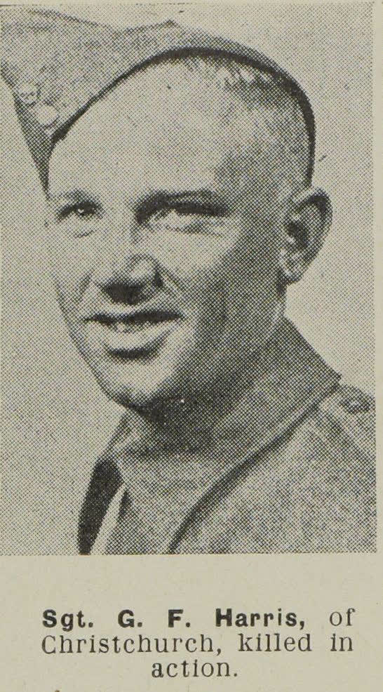 Sgt. G. F. Harris, of Christchurch, killed in action, 1944