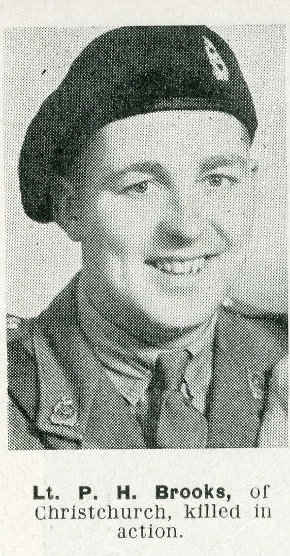 Lt. P. H. Brooks, of Christchurch, killed in action, 1944