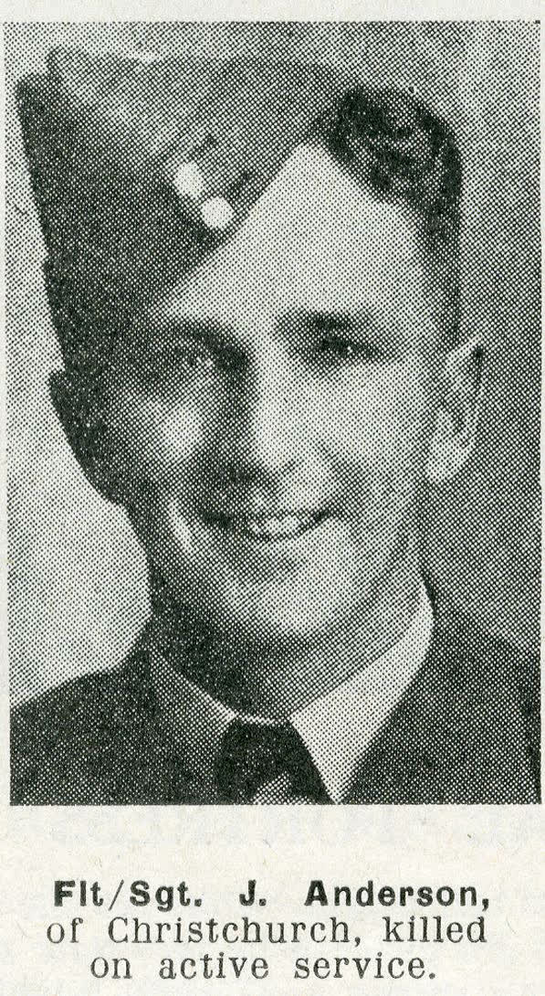 Flight-Sergeant J. Anderson, of Christchurch, killed on active service, 1944
