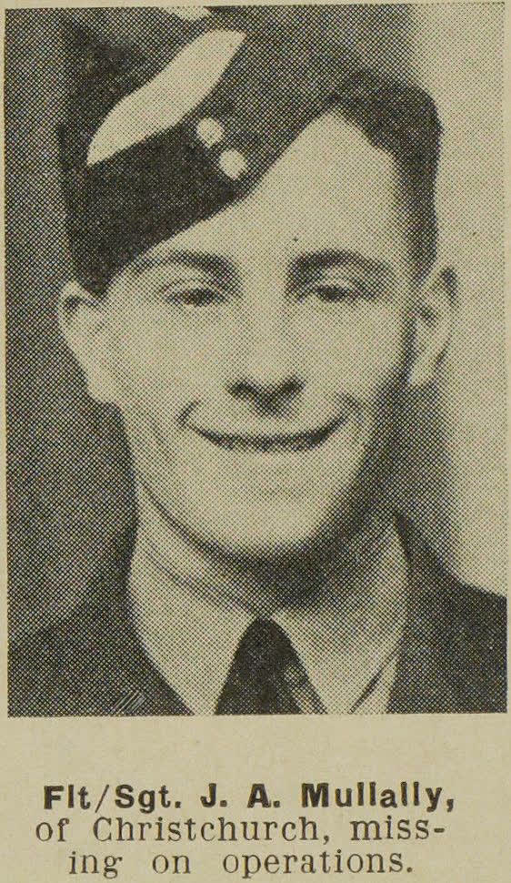 Flight-Sergeant J. A. Mullally, of Christchurch, missing on operations, 1944