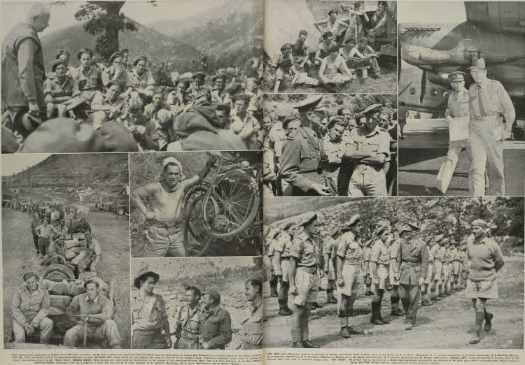 Prime Minister and Chief of New Zealand General Staff visit the Italian battlefront, 1944