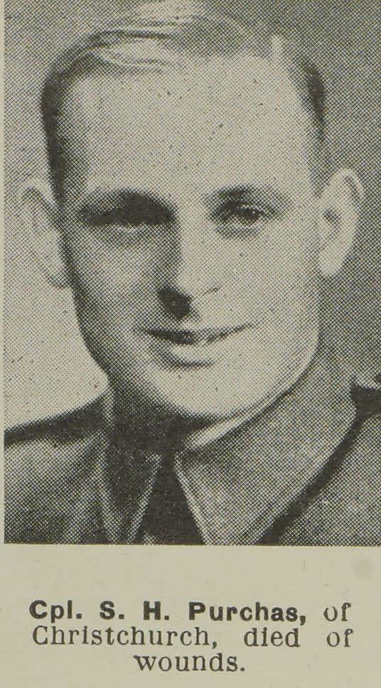 Cpl. S. H. Purchas, of Christchurch, died of wounds, 1944