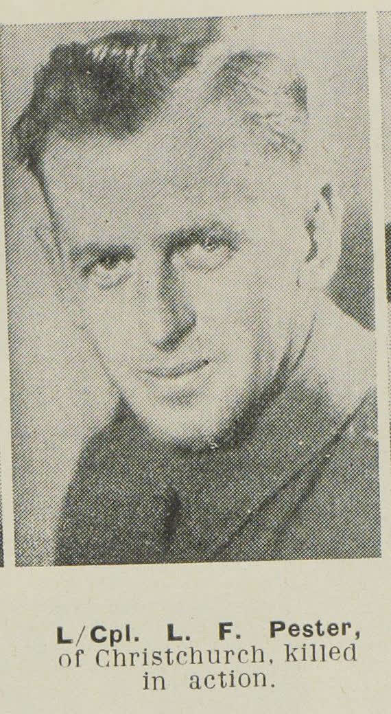 Lance-Corporal L. F. Pester, of Christchurch, killed in action, 1945