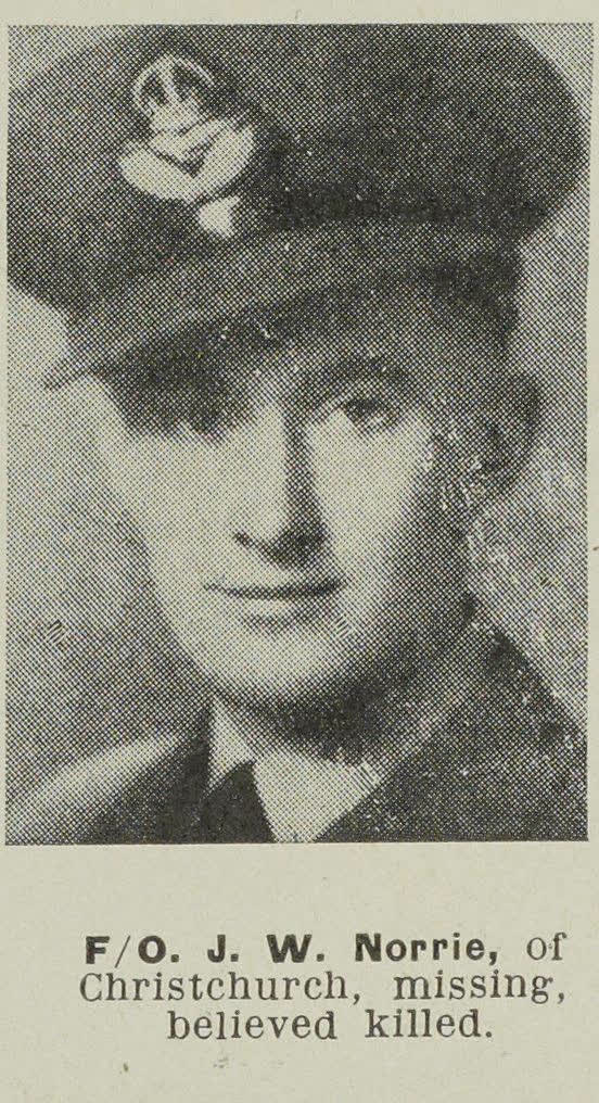 Flying Officer J. W. Norrie, of Christchurch, missing, believed killed, 1945