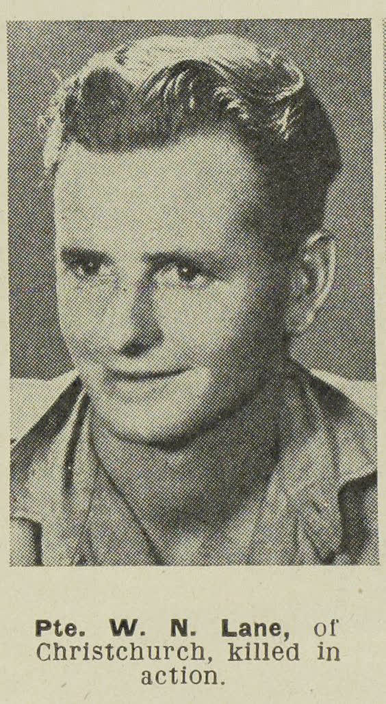 Pte. W. N. Lane, of Christchurch, killed in action, 1945