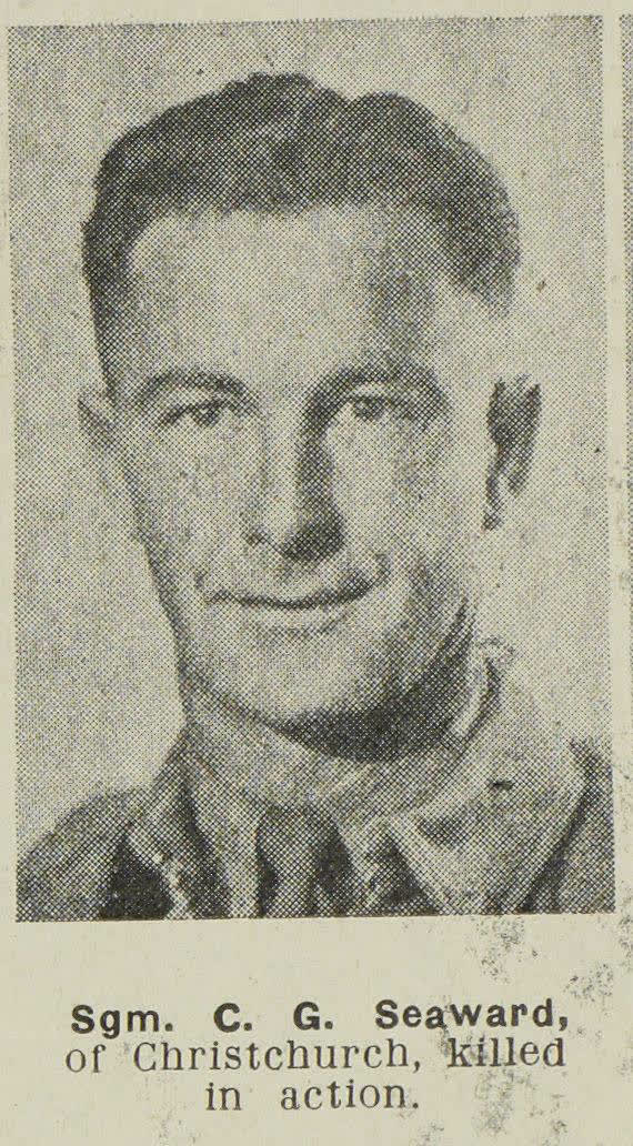 Sgm. C. G. Seaward, of Christchurch, killed in action, 1945